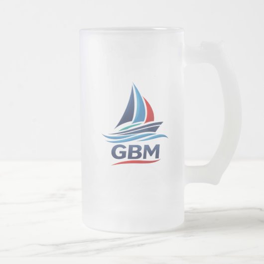 GBM Beer glass frosted  フロストグラスビールジョッキ (右)