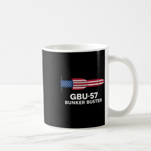 Gbu-57 Bunker Buster American Flag 4th Of July Tan コーヒーマグカップ (右)