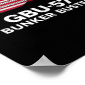 Gbu-57 Bunker Buster American Flag 4th Of July Tan ポスター (角)