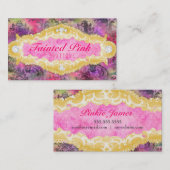 GCによって感染するライムの鮮やかなダマスク織 名刺 (正面/裏面)