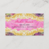 GCによって感染するライムの鮮やかなダマスク織 名刺 (裏面)