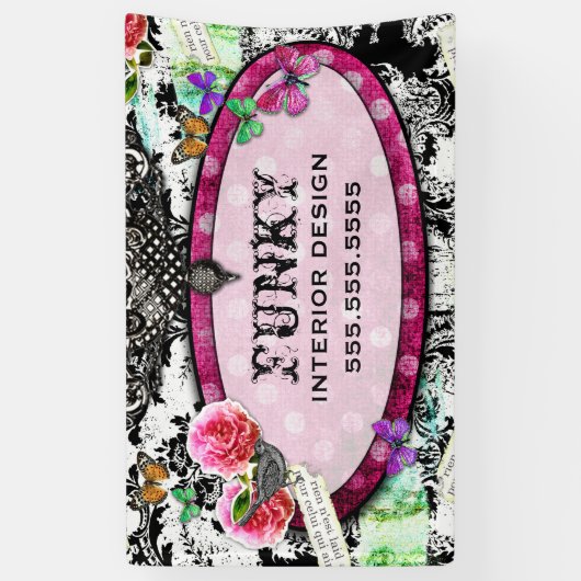 GCのお洒落なヴィンテージのチャームの旗 横断幕 (縦)