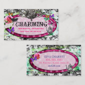 GCのお洒落なヴィンテージのチャームの茶ポット 名刺 (正面/裏面)