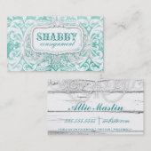 GCのぼろぼろのヴィンテージのターコイズ木 名刺 (正面/裏面)