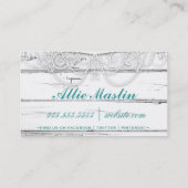 GCのぼろぼろのヴィンテージのターコイズ木 名刺 (裏面)