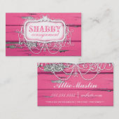 GCのぼろぼろのヴィンテージのピンク木 名刺 (正面/裏面)