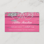 GCのぼろぼろのヴィンテージのピンク木 名刺 (裏面)