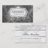 GCのぼろぼろのヴィンテージの灰色のダマスク織の名刺 名刺 (正面/裏面)