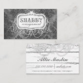 GCのぼろぼろのヴィンテージの灰色のダマスク織の名刺 名刺 (正面/裏面)