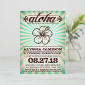 GCのアロハ日没の水の海藻誕生日 招待状 (スタンド正面)
