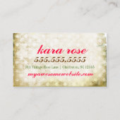 GCのクリーム色のヴィンテージのばら色の点 名刺 (裏面)