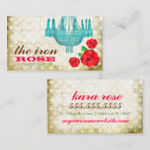 GCのクリーム色のヴィンテージのばら色の点 名刺 (正面/裏面)