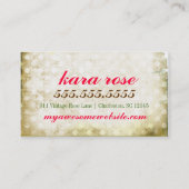 GCのクリーム色のヴィンテージのばら色の点 名刺 (裏面)