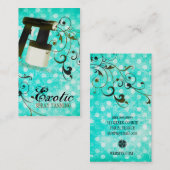 GCのターコイズはスプレーのタンのヴィンテージに点を打ちます 名刺 (正面/裏面)