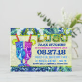 GCのハワイのカクテルの王室のでカリブのな青 招待状 (スタンド正面)