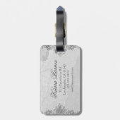 GCのヴィンテージのピンクの弓パリフランスのフランス語エッフェル ラゲッジタグ (裏面縦)