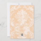 GCのヴィンテージのブライダルシャワーのお茶会メニュー 招待状 (裏面)