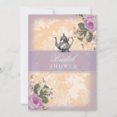 GCのヴィンテージのブライダルシャワーのお茶会 招待状 (正面)