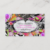 GCのヴィンテージのライムのクラッシュのチャームのジャングルのシマウマ 名刺 (裏面)