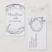 GCのヴィンテージの中国の神の銀器2 名刺 (正面/裏面)