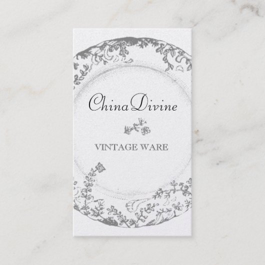 GCのヴィンテージの中国の神の銀器2 名刺 (正面)