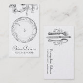 GCのヴィンテージの中国の神の銀器 名刺 (正面/裏面)