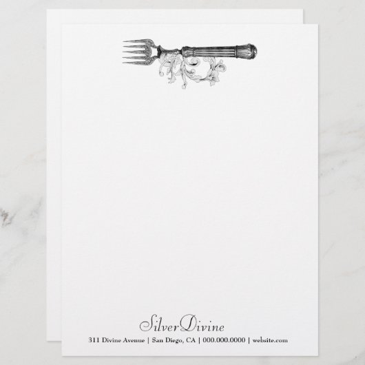 GCのヴィンテージの銀の神の銀器 レターヘッド (正面/裏面)