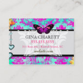 GCの月曜日Trésorのターコイズのピンク 名刺 (裏面)