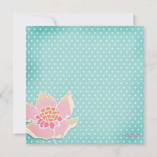 GCの水のスパのパーティーのはす 招待状 (裏面)