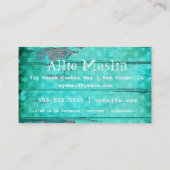 GCの水のヴィンテージの木及びシャンデリア 名刺 (裏面)