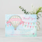 GCの熱気の気球の最初誕生日 サンキューカード (スタンド正面)