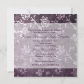 GCの熱烈な紫のフローラヴィンテージ 招待状 (裏面)