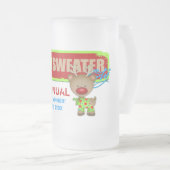 GCの醜いセーターのパーティーのマグの勝者 フロストグラスビールジョッキ (正面右)