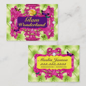GCの魅力的な不思議の国のピンクのライムの房 名刺 (正面/裏面)