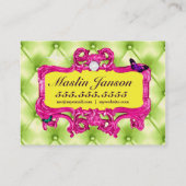 GCの魅力的な不思議の国のピンクのライムの房 名刺 (裏面)