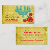 GCの黄色いヴィンテージのばら色の点 名刺 (正面/裏面)