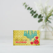 GCの黄色いヴィンテージのばら色の点 名刺 (スタンド正面)