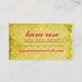 GCの黄色いヴィンテージのばら色の点 名刺 (裏面)