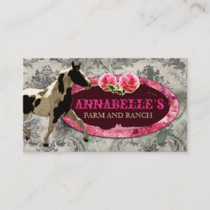 GCの"AnnaBelles"の馬牧場ヴィンテージの灰色 名刺