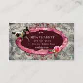 GCの"AnnaBelles"の馬牧場ヴィンテージの灰色 名刺 (裏面)