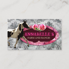 GCの"AnnaBelles"の馬牧場ヴィンテージの灰色 名刺