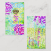 GCのCaliの鮮やかな庭の王冠の紫色の庭の花 名刺 (正面/裏面)