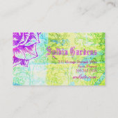 GCのCaliの鮮やかな庭の王冠の紫色の庭の花 名刺 (裏面)