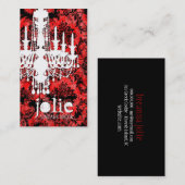 GCのJolieの赤い甘草のダマスク織 名刺 (正面/裏面)