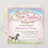 GCはこれ私の最初ロデオの第9誕生日ではないです 招待状 (正面/裏面)