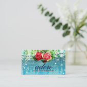 GCはバラのヴィンテージの青緑で崇拝します 名刺 (スタンド正面)