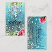 GCはヴィンテージのターコイズの金属金ゴールドを崇拝します 名刺 (正面/裏面)