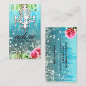 GCは金属ヴィンテージのターコイズの金ゴールドを崇拝します 名刺 (正面/裏面)