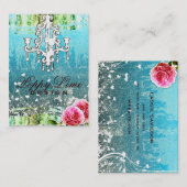 GCは金属ヴィンテージのターコイズの金ゴールドを崇拝します 名刺 (正面/裏面)