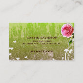 GCは金属ヴィンテージのライムの金ゴールドを崇拝します 名刺 (裏面)